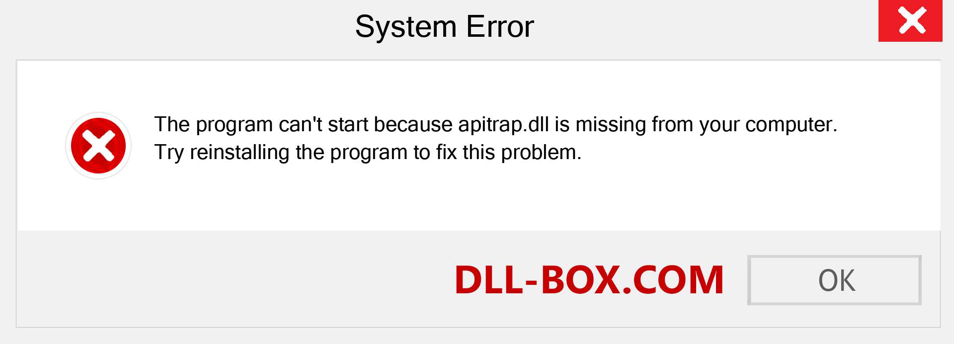  apitrap.dll file is missing?. Download for Windows 7, 8, 10 - Fix  apitrap dll Missing Error on Windows, photos, images