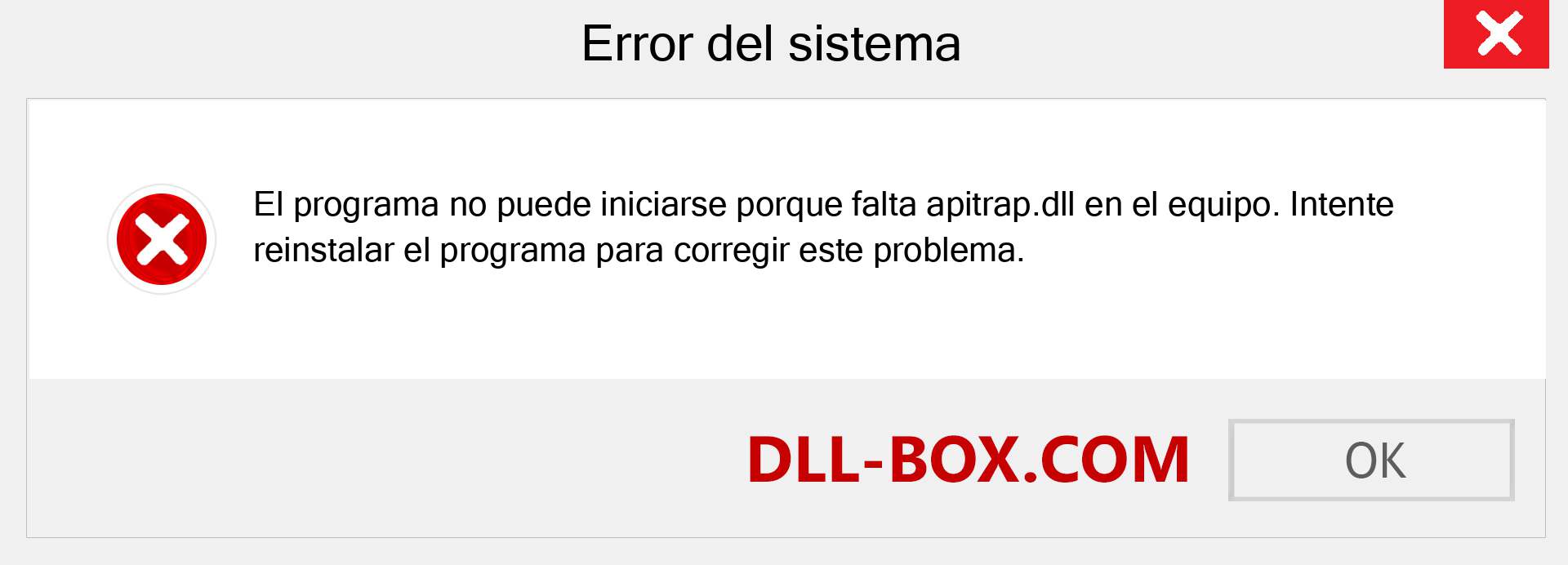 ¿Falta el archivo apitrap.dll ?. Descargar para Windows 7, 8, 10 - Corregir apitrap dll Missing Error en Windows, fotos, imágenes